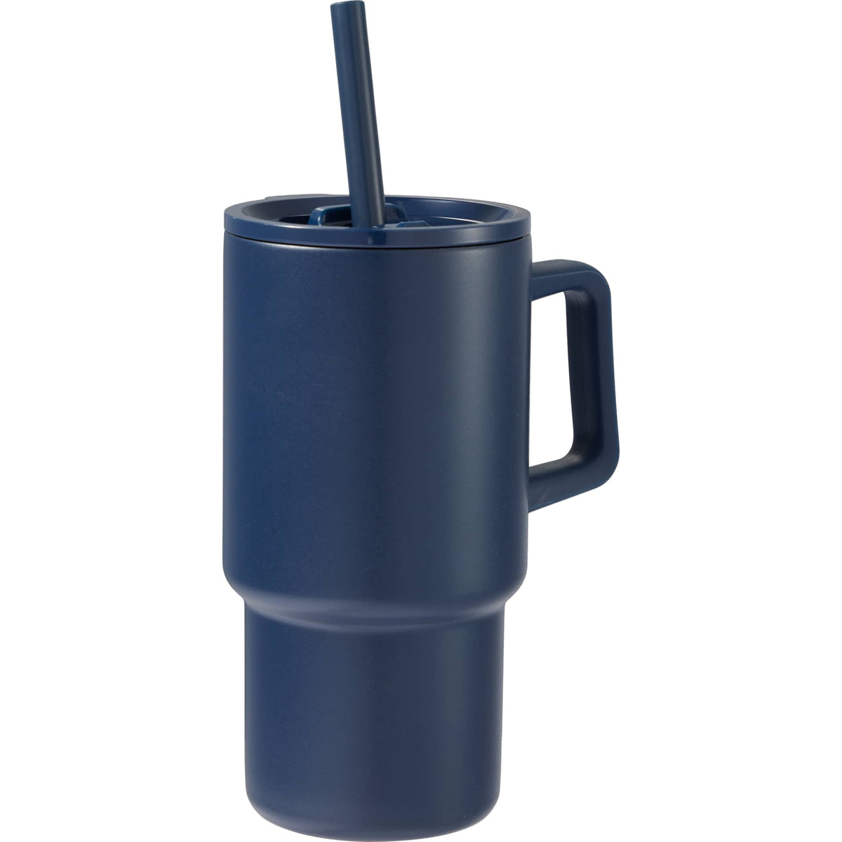 Summit Vacuum Insulated Mug with Reusable Straw, 18 oz - Navy - Right Angle