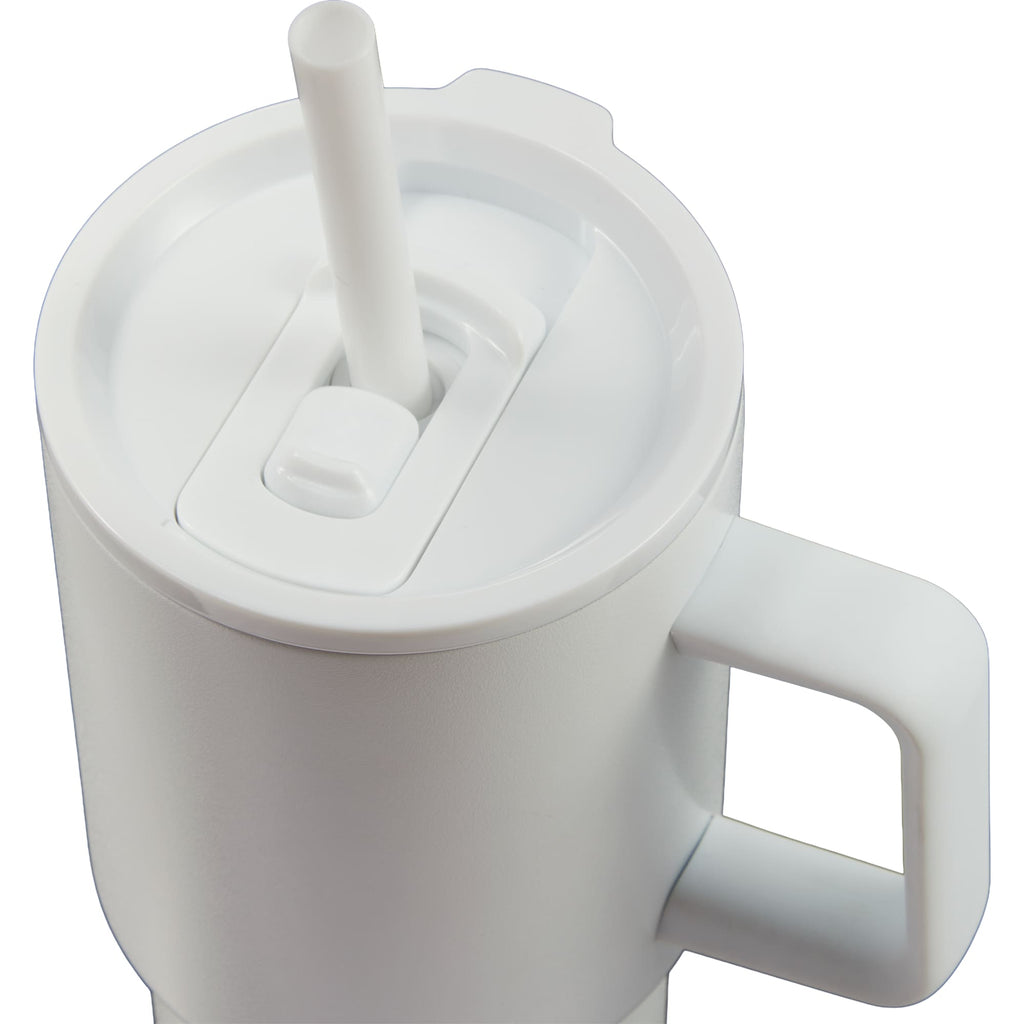 Summit Vacuum Insulated Mug with Reusable Straw, 18 oz - White - Detail