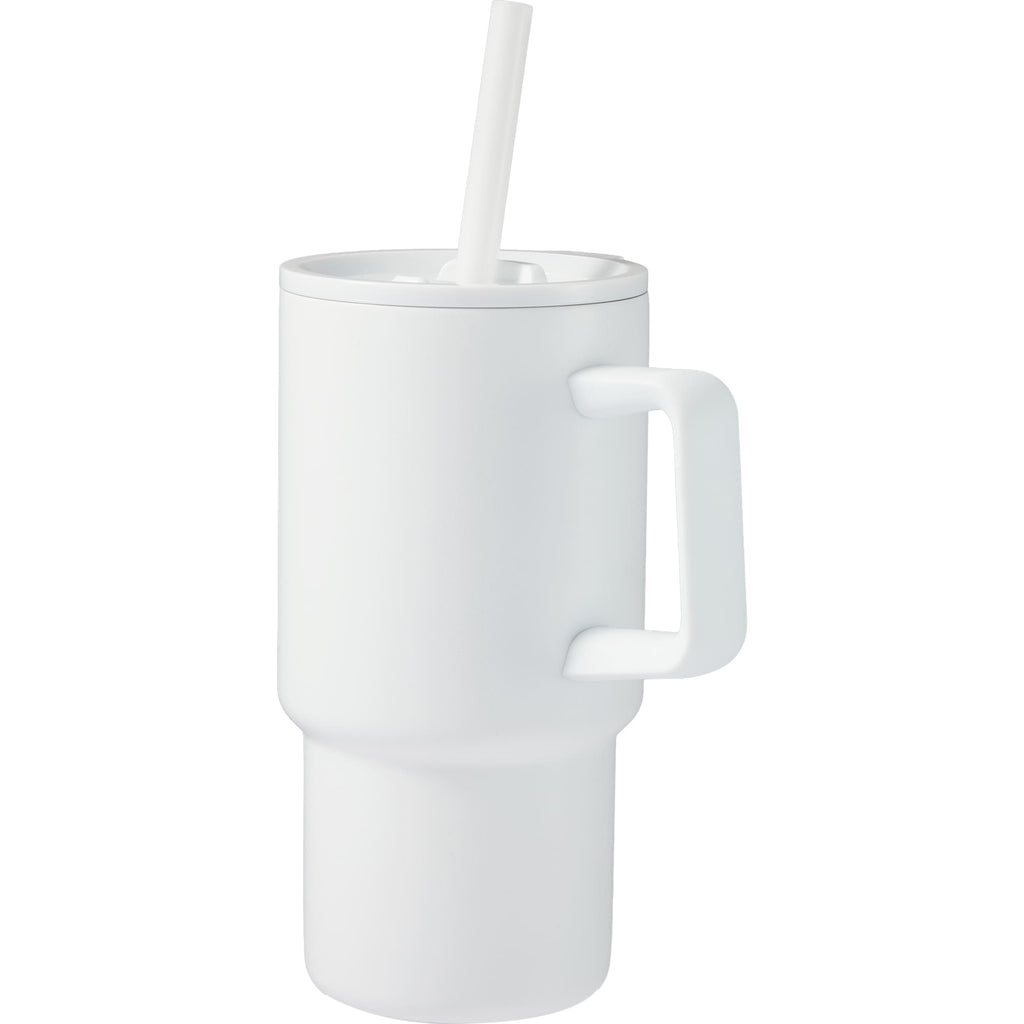 Summit Vacuum Insulated Mug with Reusable Straw, 18 oz - White - Left Angle
