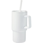 Summit Vacuum Insulated Mug with Reusable Straw, 18 oz - White - Left Angle