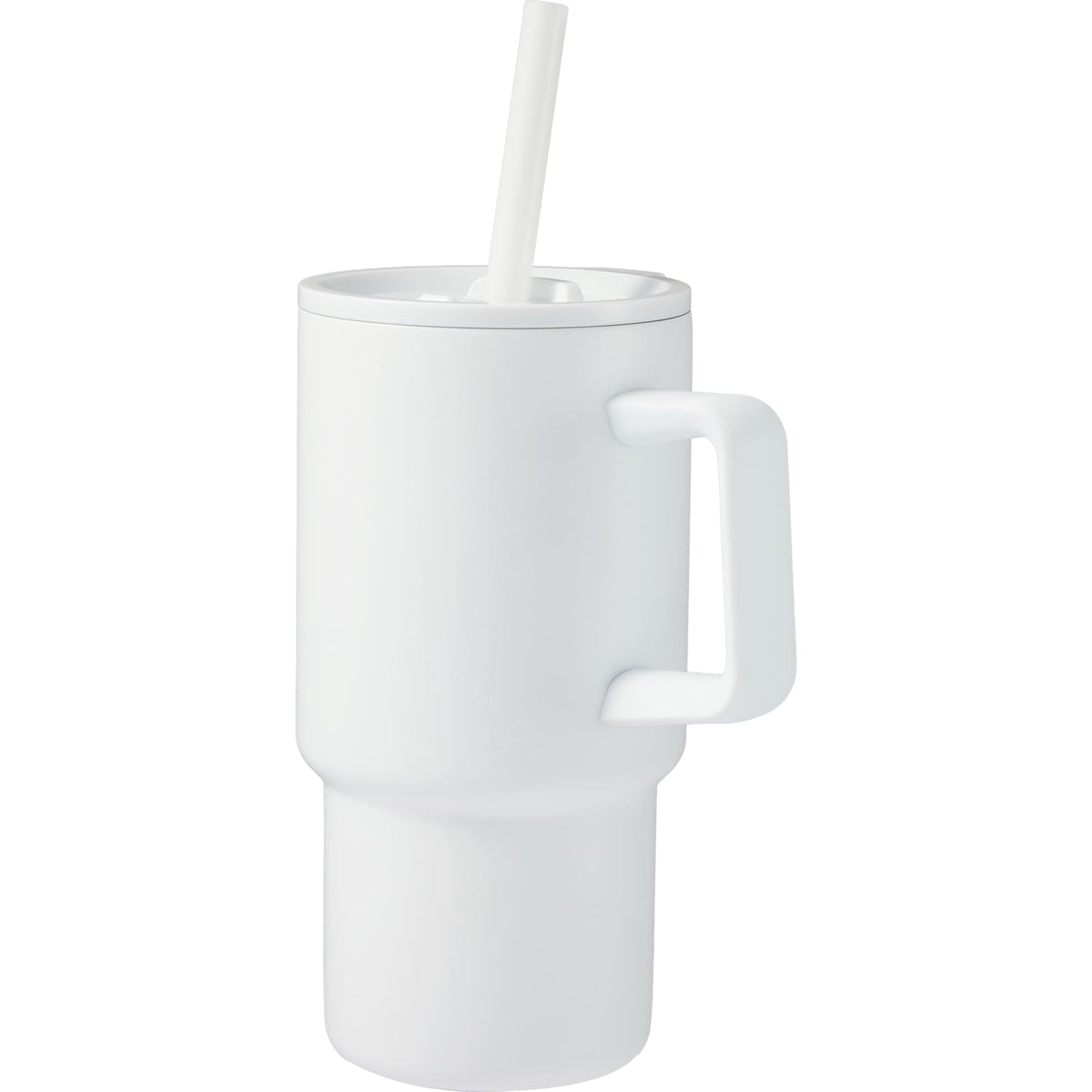 Summit Vacuum Insulated Mug with Reusable Straw, 18 oz - White - Left Angle