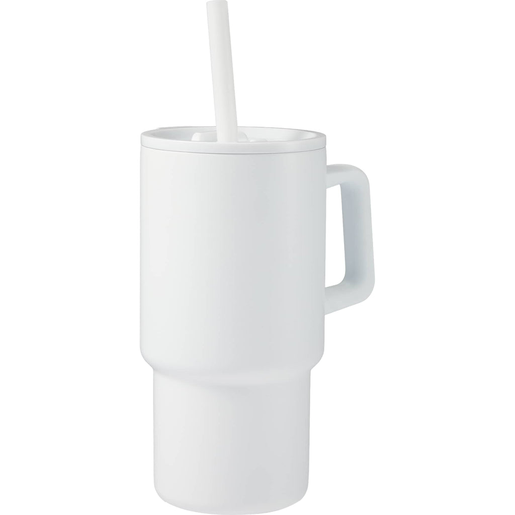 Summit Vacuum Insulated Mug with Reusable Straw, 18 oz - White - Right Angle