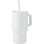 Summit Vacuum Insulated Mug with Reusable Straw, 18 oz - White - Right Angle