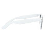 Sun Ray Folding Sunglasses in Recycled Plastic - White - Right Side 3