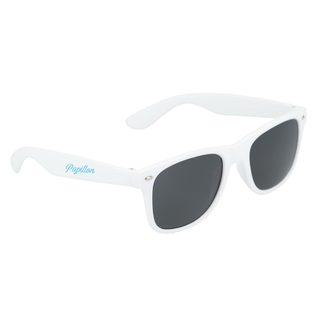 Sun Ray Folding Sunglasses in Recycled Plastic - White - Right Side