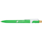 Sunburst Gel Pen with Bamboo Clicker Full Color - Lime - Front