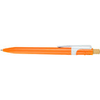 Sunburst Gel Pen with Bamboo Clicker Full Color - Orange - Front