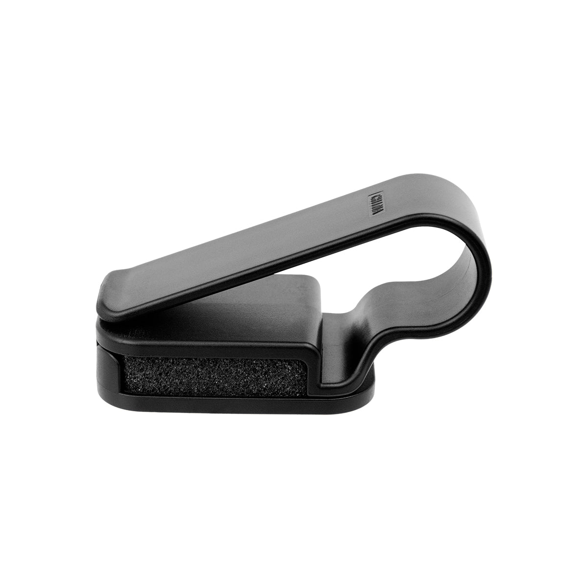 Sunglass Visor Clip in Recycled ABS - Black with Black - Side