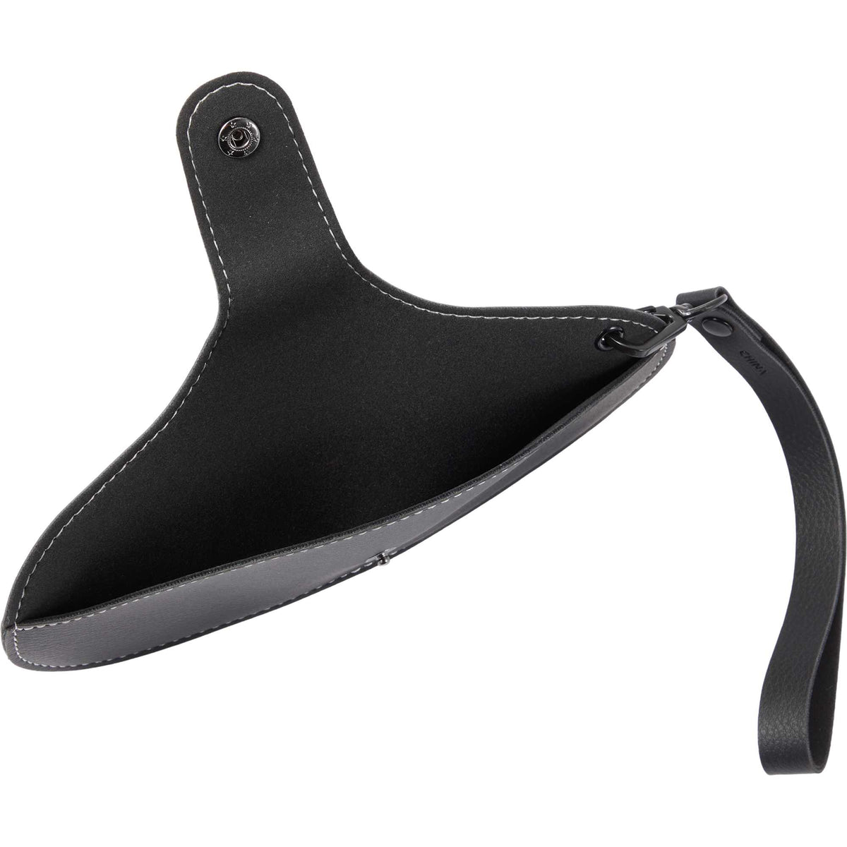 Sunglasses Case with Wrist Lanyard in Recycled PU - Black - Detail 4