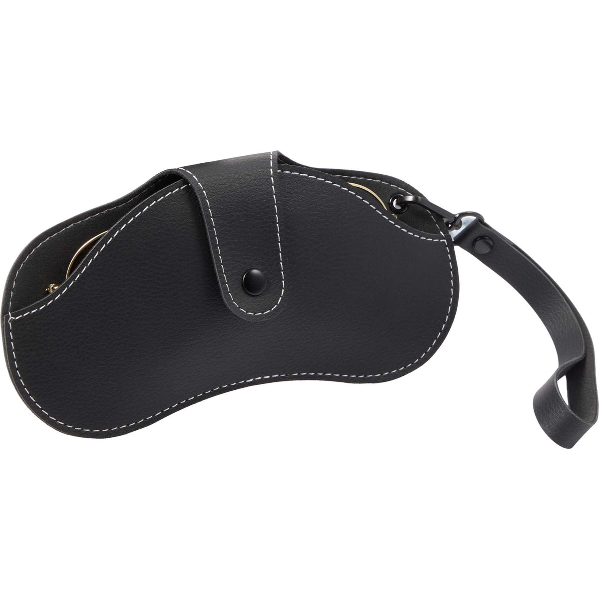 Sunglasses Case with Wrist Lanyard in Recycled PU - Black - Detail 7