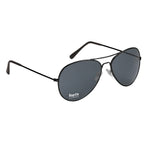 Sunglasses in Aviator Style - Black - Silk Screen