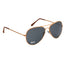 Sunglasses in Aviator Style - Gold - Silk Screen