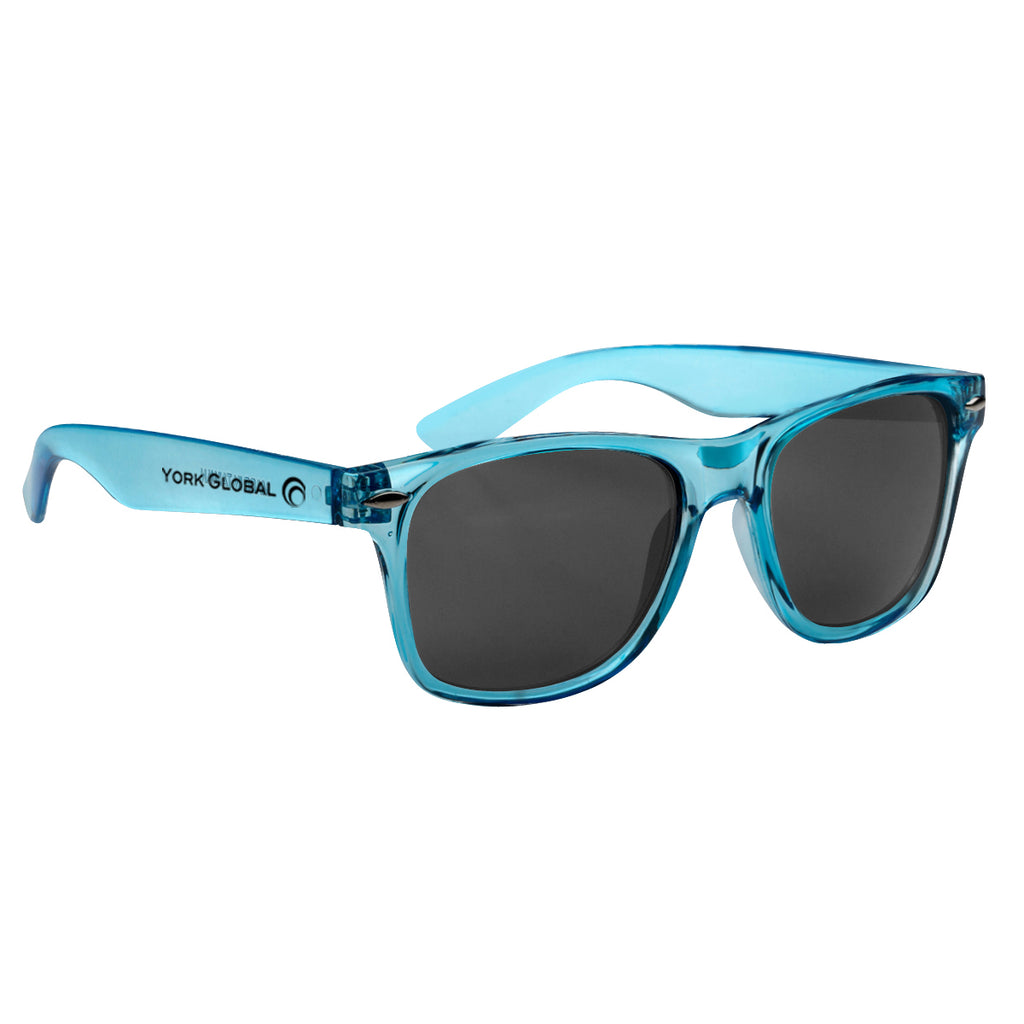 Sunglasses, Malibu - Translucent Blue - Silk Screen