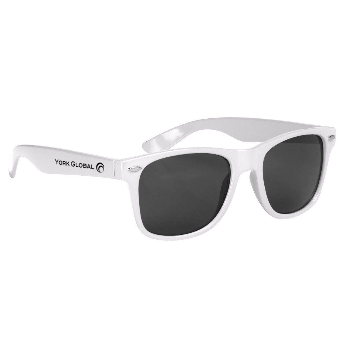 Sunglasses, Malibu - White - Silk Screen