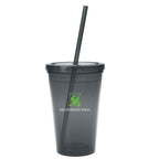 Sunsplash Double Wall Tumbler, 16 oz - Charcoal - Colorbrite Drinkware