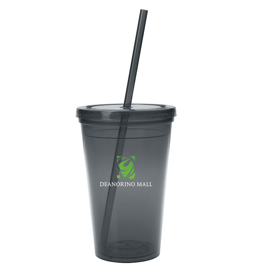 Sunsplash Double Wall Tumbler, 16 oz - Charcoal - Colorbrite Drinkware