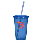 Sunsplash Single Wall Tumbler, 22 oz - Blue - Colorbrite Drinkware