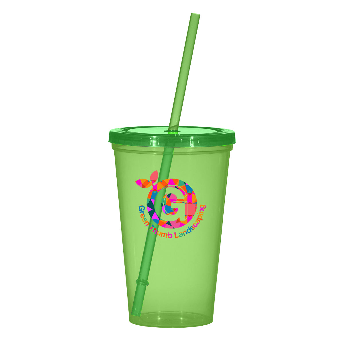 Sunsplash Single Wall Tumbler, 22 oz - Lime Green - Colorbrite Drinkware