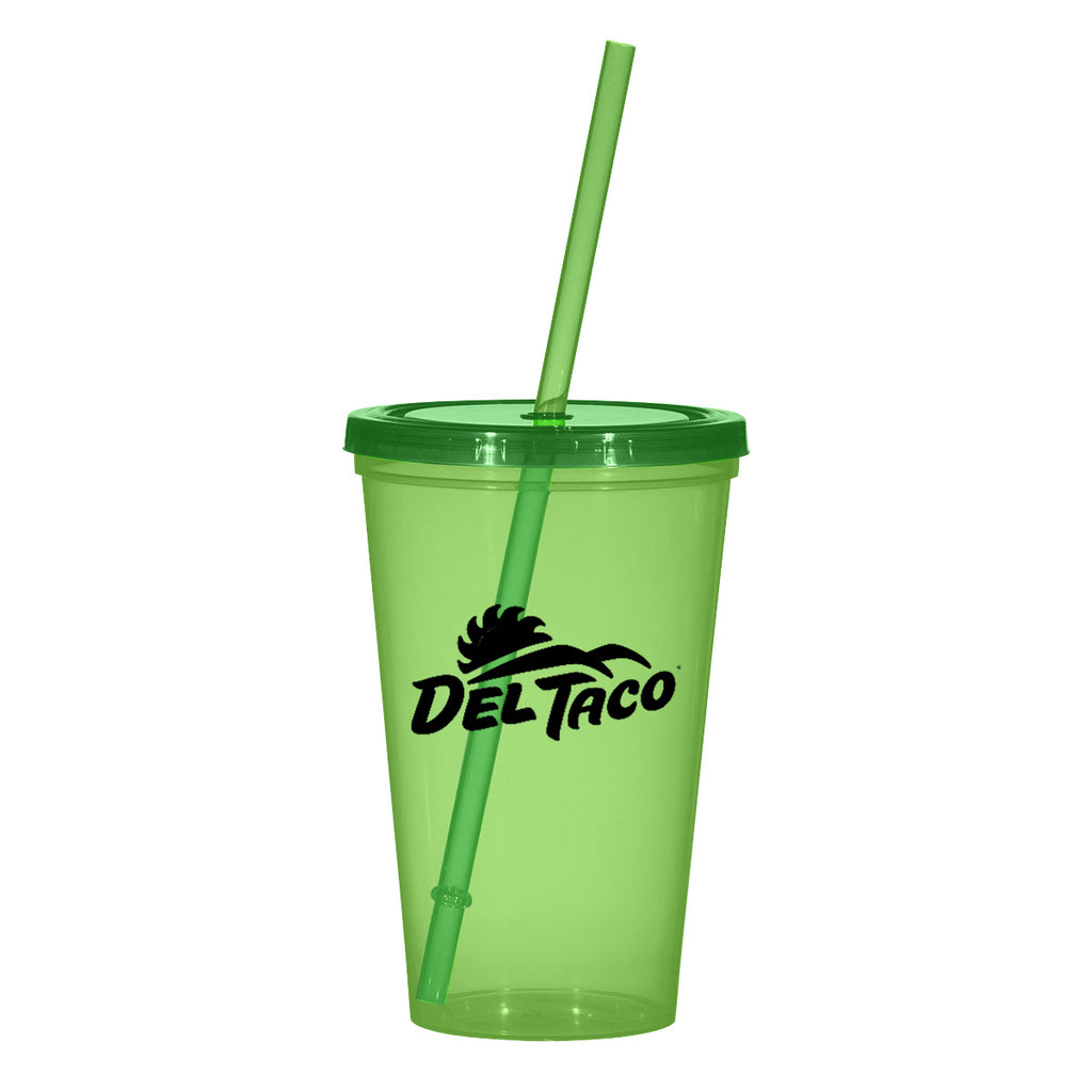 Sunsplash Single Wall Tumbler, 22 oz - Lime Green - Silk Screen