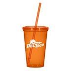 Sunsplash Single Wall Tumbler, 22 oz - Orange - Silk Screen