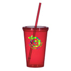 Sunsplash Single Wall Tumbler, 22 oz - Red - Colorbrite Drinkware