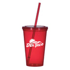 Sunsplash Single Wall Tumbler, 22 oz - Red - Silk Screen