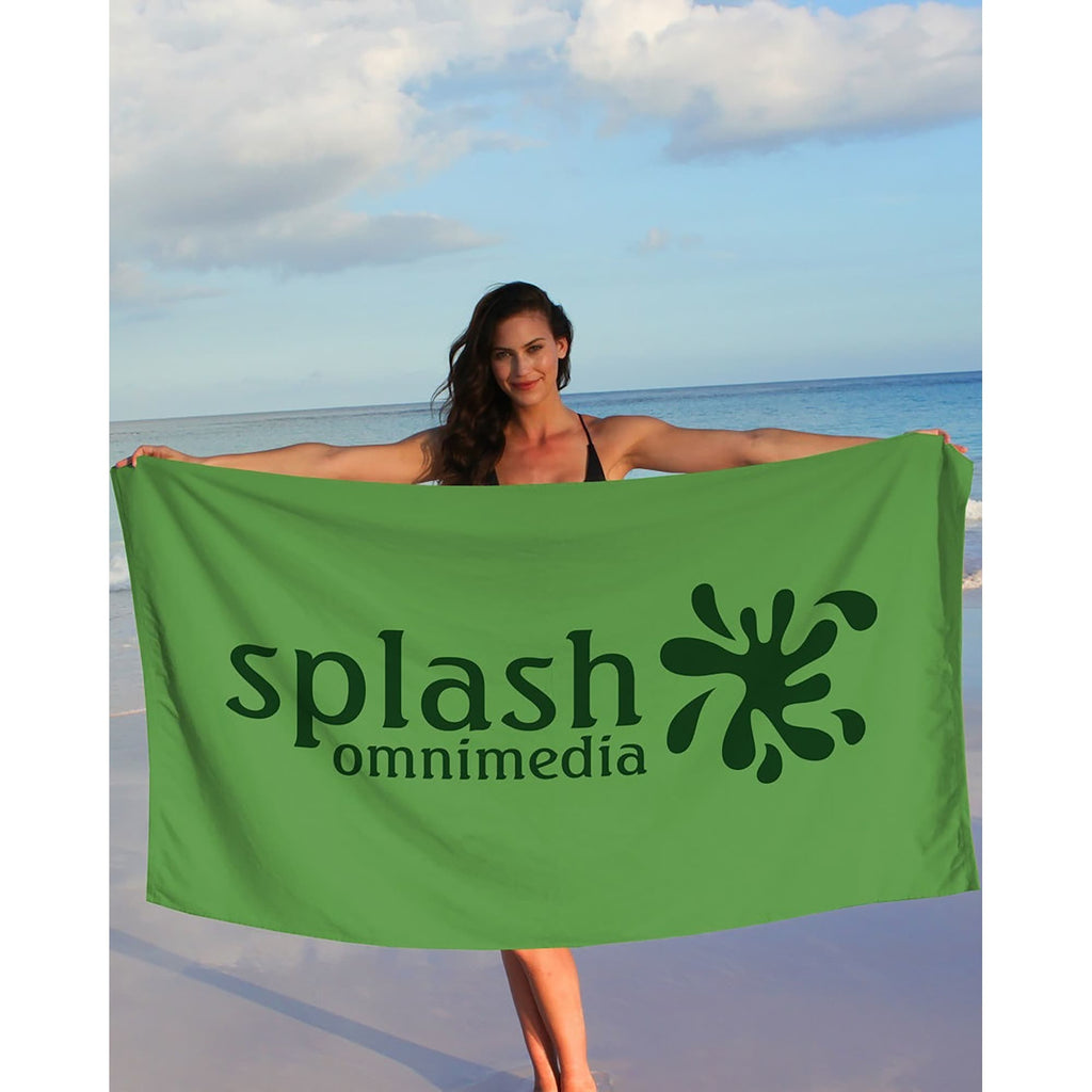 Superior Weight Beach Towel in Colors, 35 x 60 Inches - Lime - Front