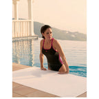 Superior Weight Beach Towel, White, 35 x 60 Inches - White - Front Lifestyle 3