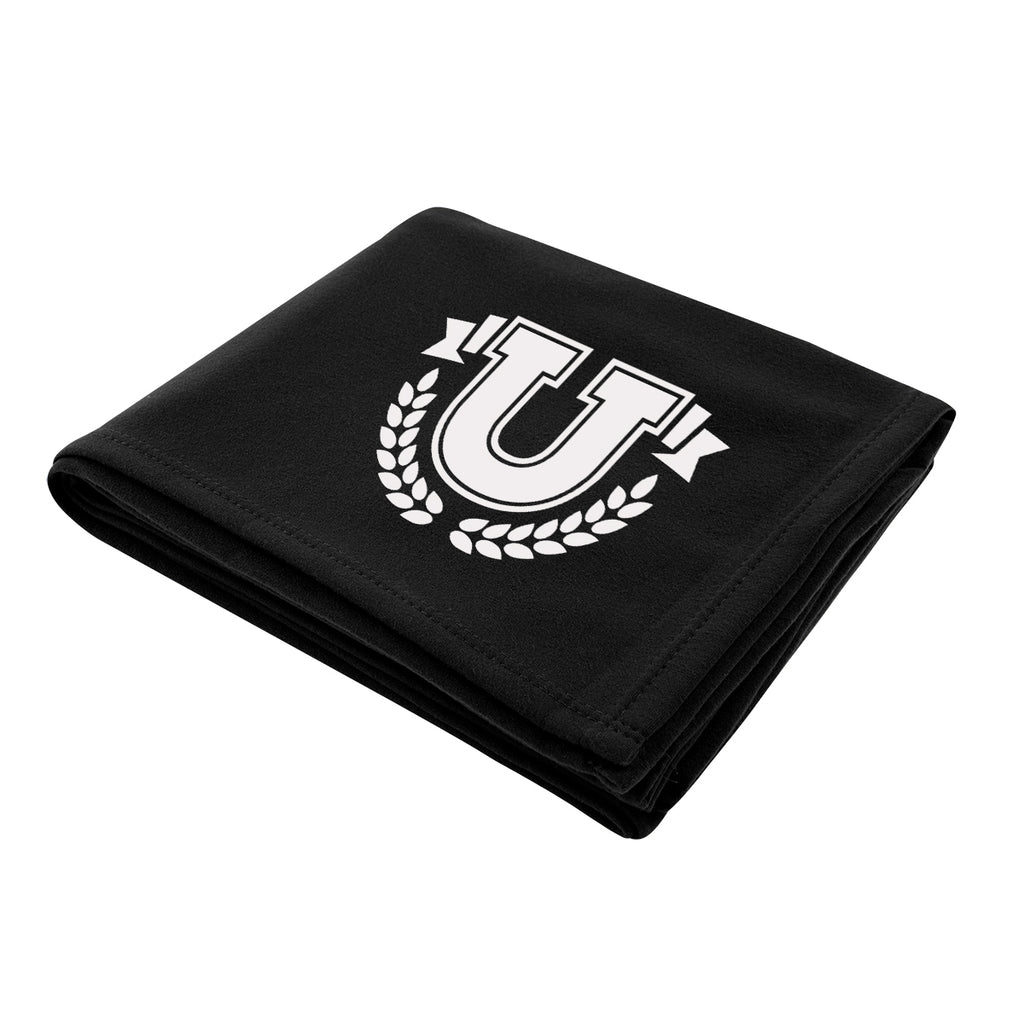 Sweatshirt Blanket in Recycled PET - Black - Silk Screen