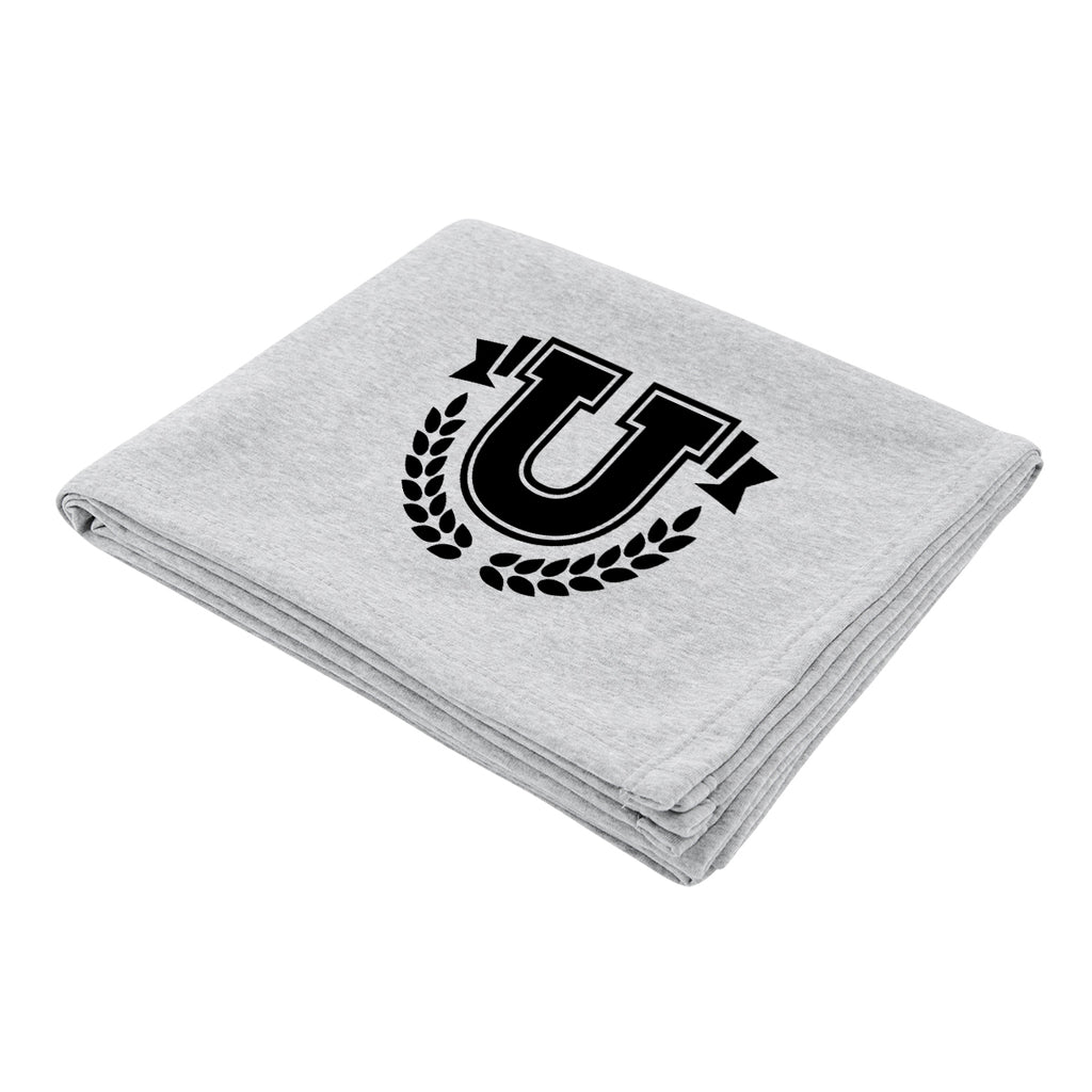 Sweatshirt Blanket in Recycled PET - Heather Gray - Silk Screen
