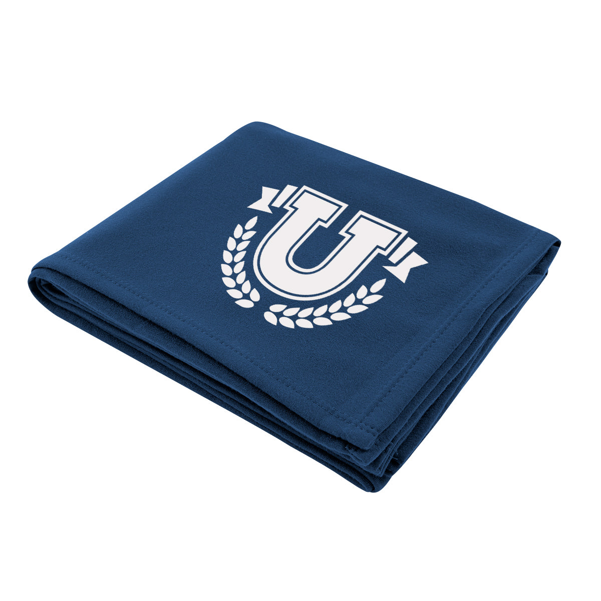 Sweatshirt Blanket in Recycled PET - Navy - Silk Screen