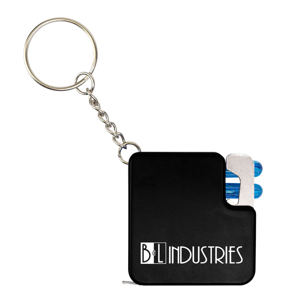 Swift Multi Tool Keychain, Four-Way - Black - Pad Print