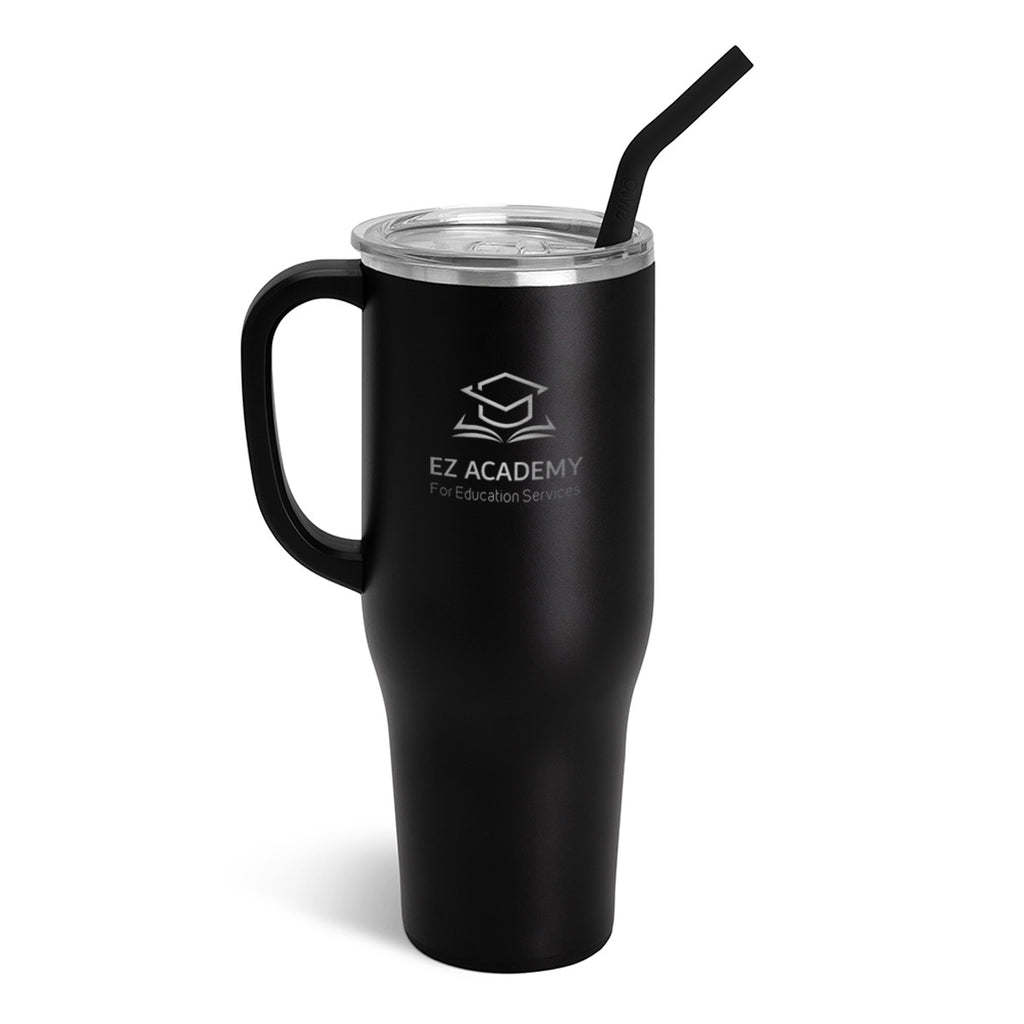 Swig Life 40 oz Insulated Mug with Custom Logo - Black - Laser