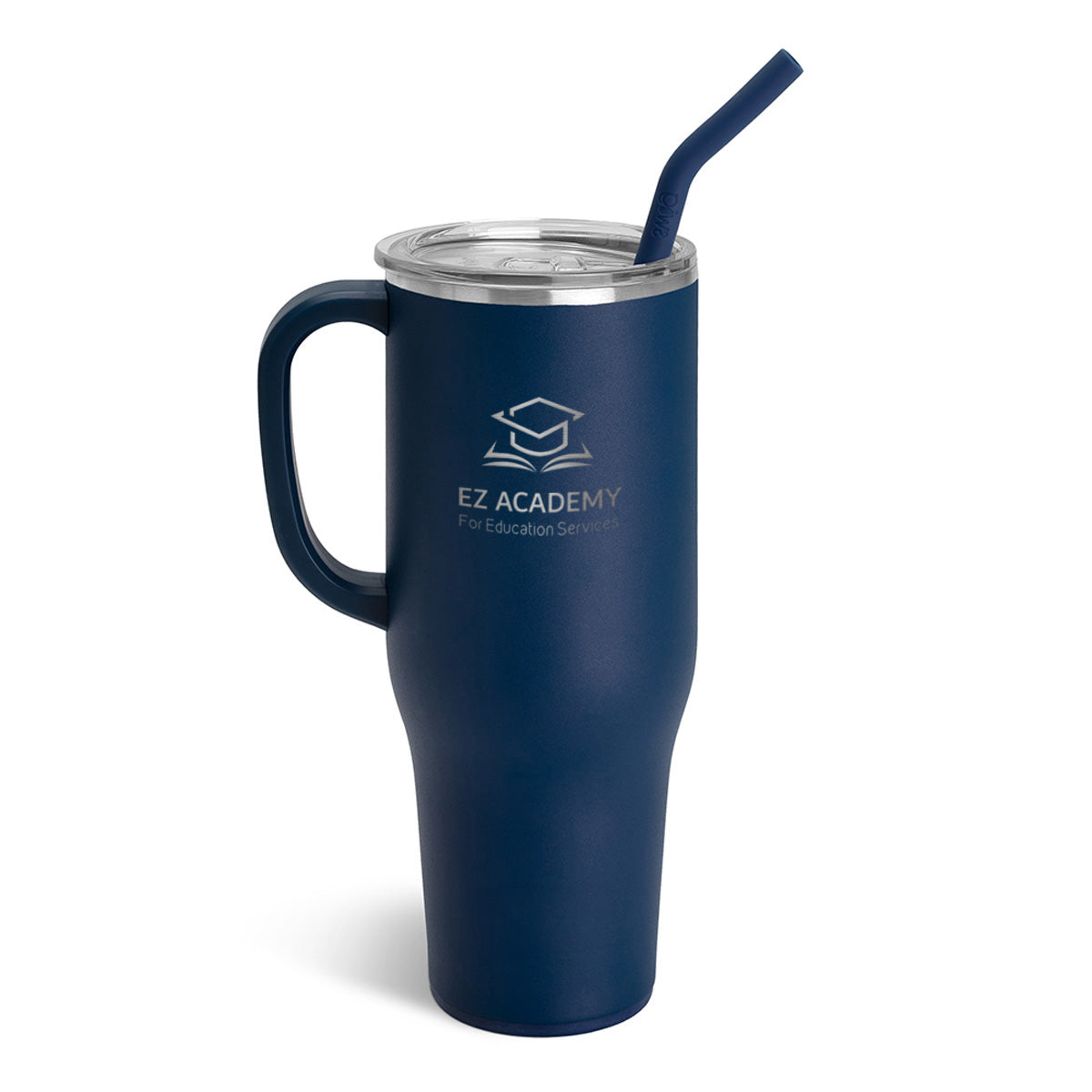 Swig Life 40 oz Insulated Mug with Custom Logo - Navy - Laser