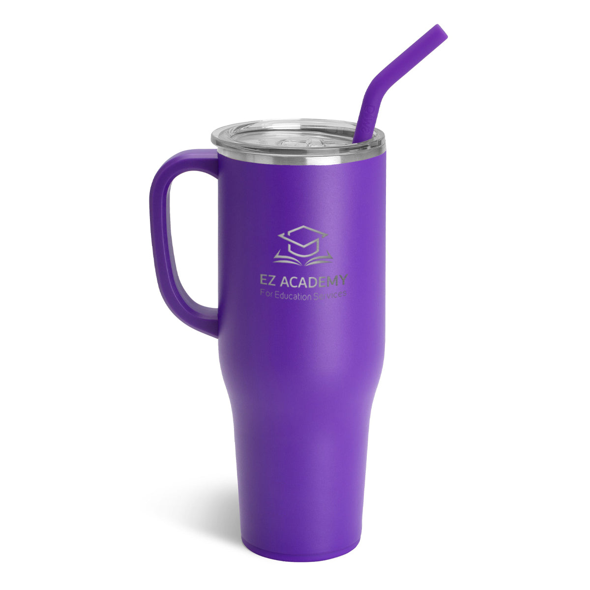Swig Life 40 oz Insulated Mug with Custom Logo - Purple - Laser