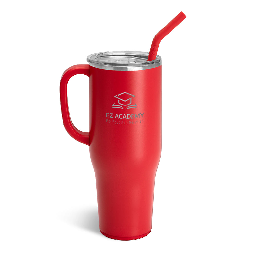 Swig Life 40 oz Insulated Mug with Custom Logo - Red - Laser