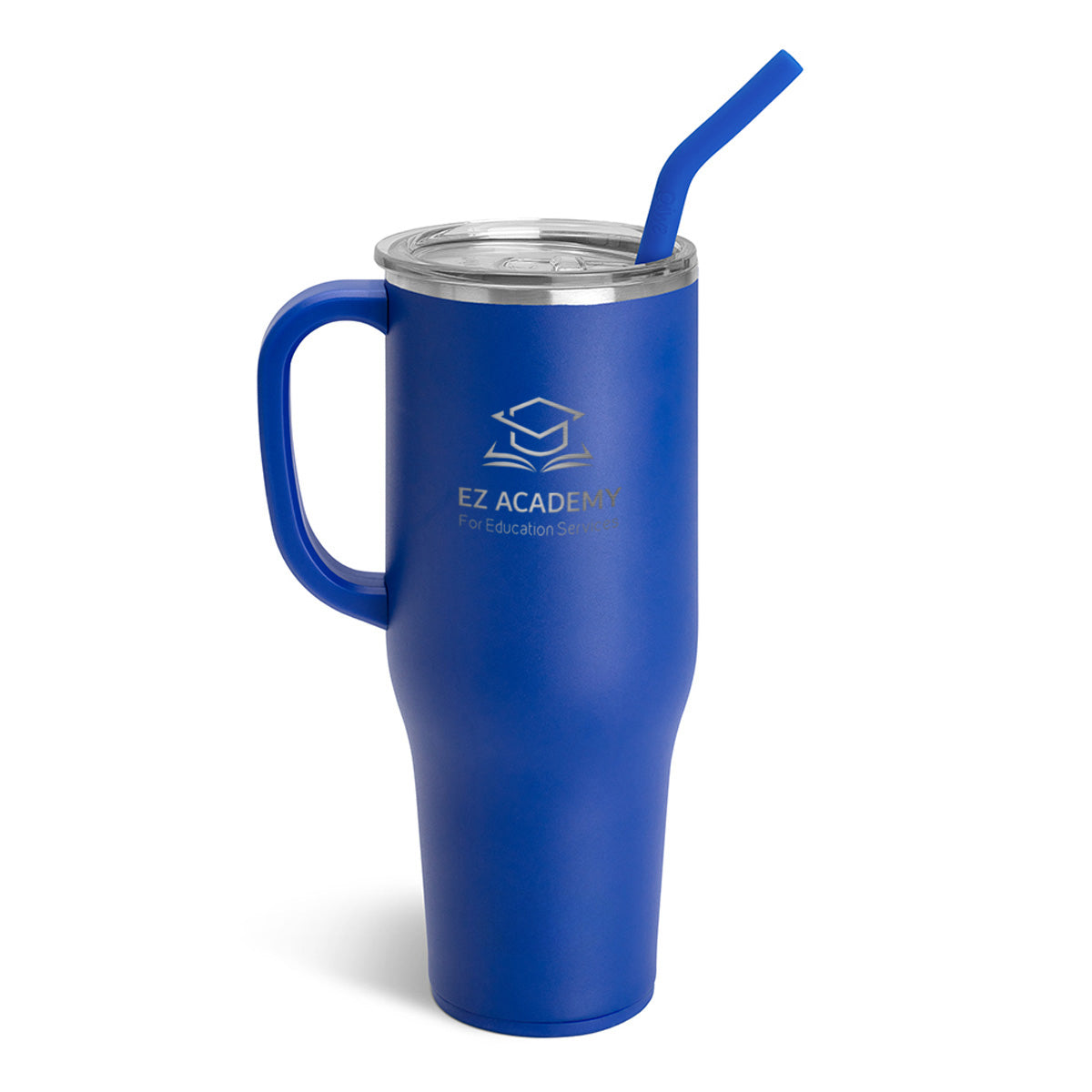 Swig Life 40 oz Insulated Mug with Custom Logo - Royal Blue - Laser