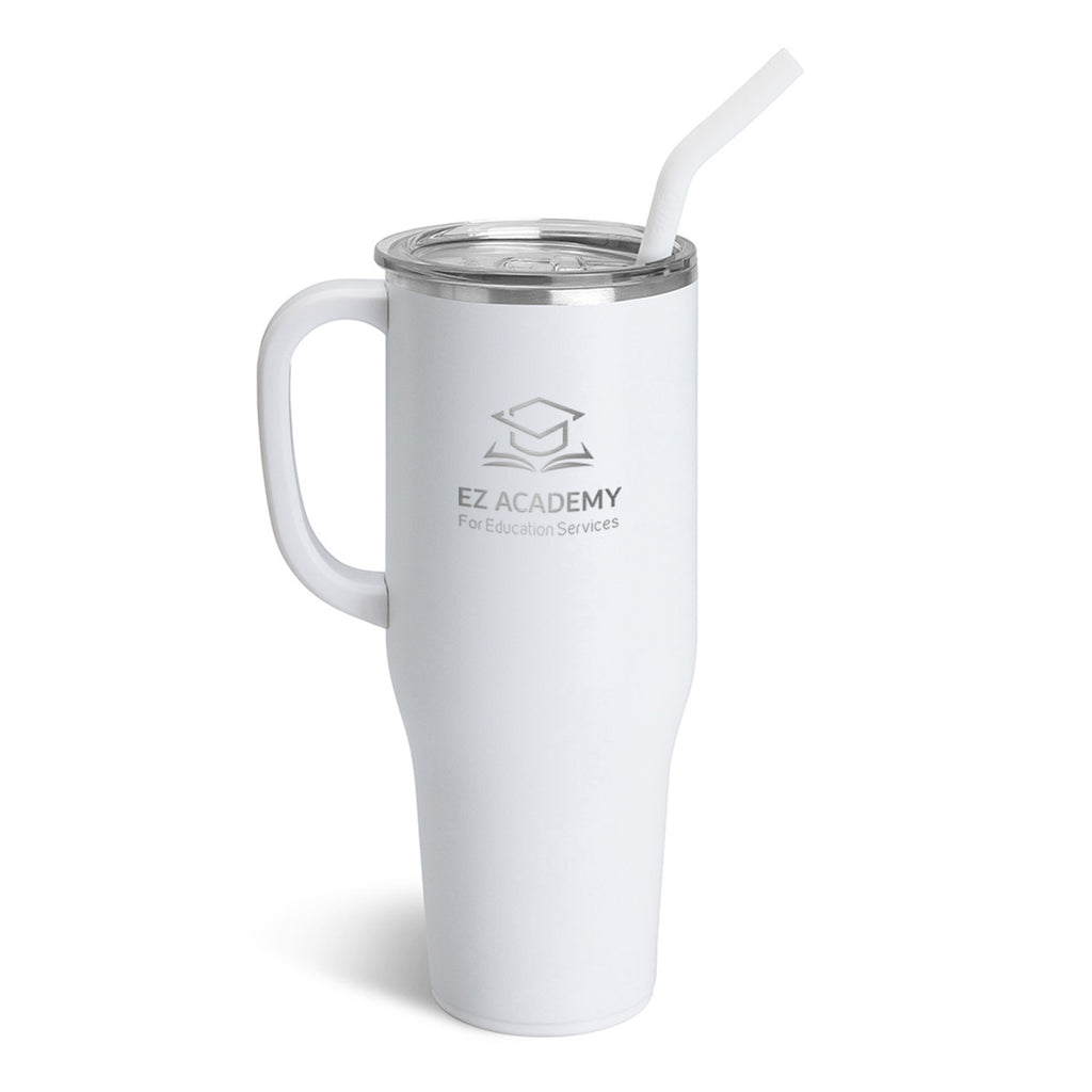 Swig Life 40 oz Insulated Mug with Custom Logo - White - Laser