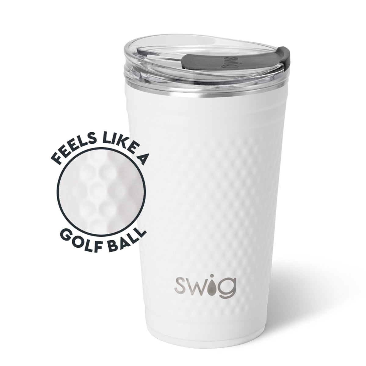 Swig Life Golf Ball Party Cup, 24 oz - White - Texture