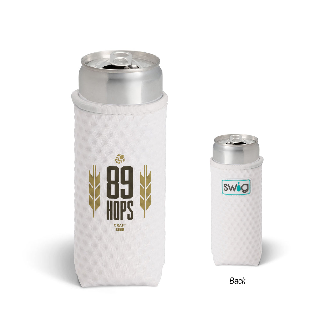 Swig Life Golf Ball Slim Can Coolie, 12 oz - White - Colorbrite