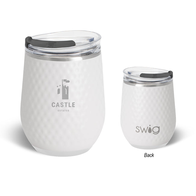 Swig Life Golf Ball Stemless Wine Tumbler, 12 oz