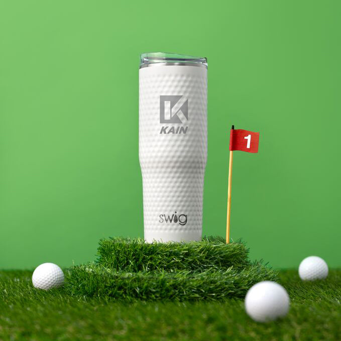 Swig Life Golf Ball Tumbler, 30 oz Laser Engraving