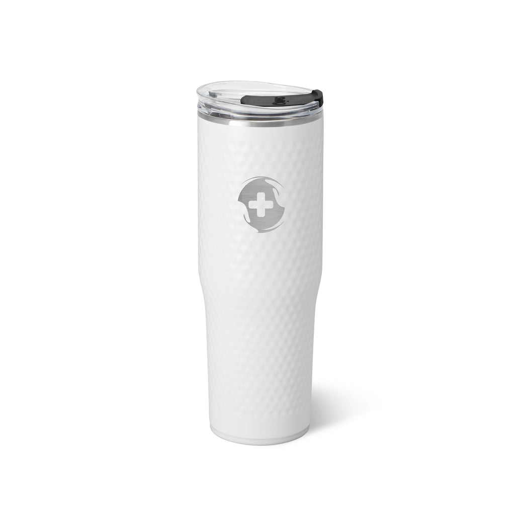 Swig Life Golf Ball Tumbler, 30 oz Laser Engraving - White - Laser