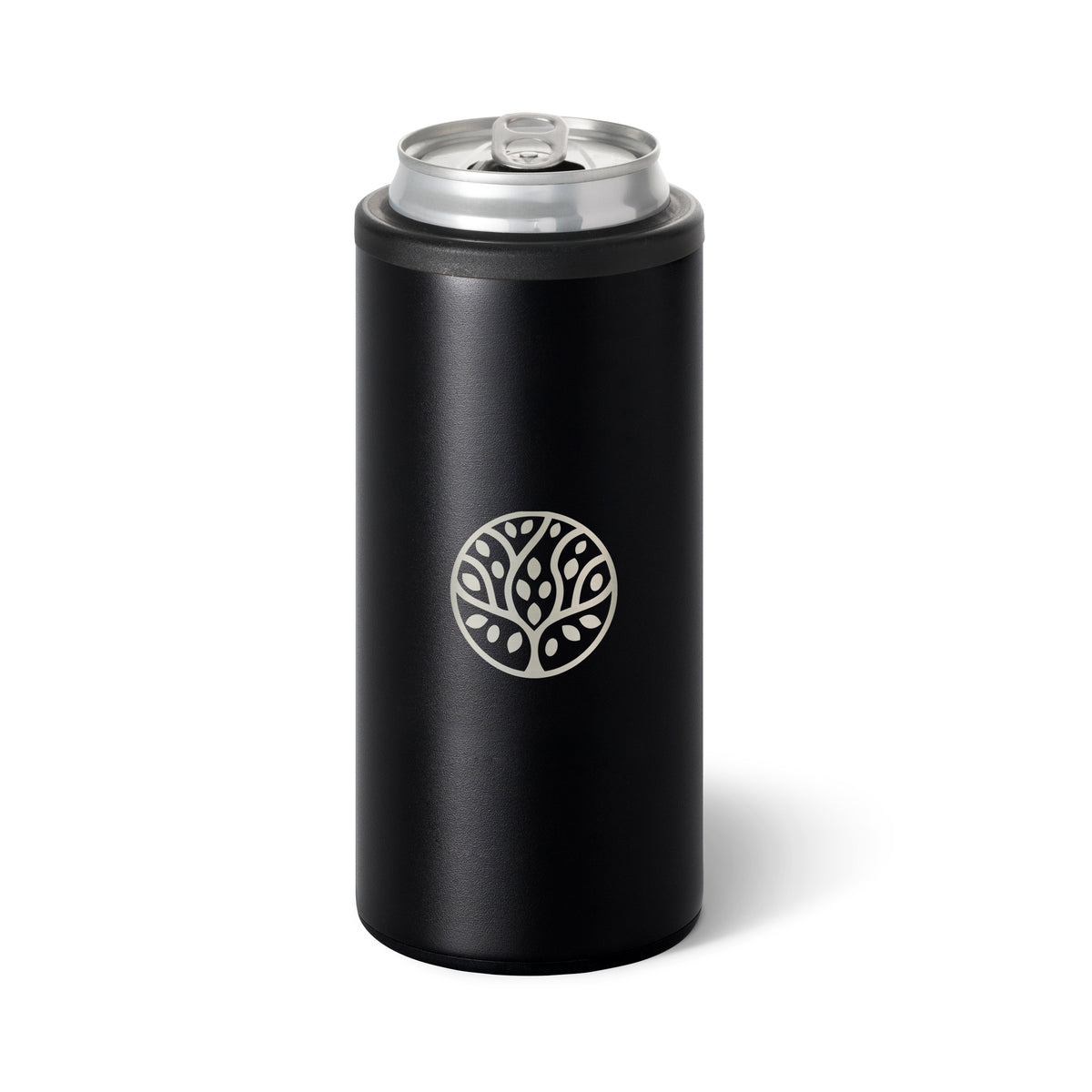 Swig Life Skinny Can Cooler, 12 oz - Black - Laser