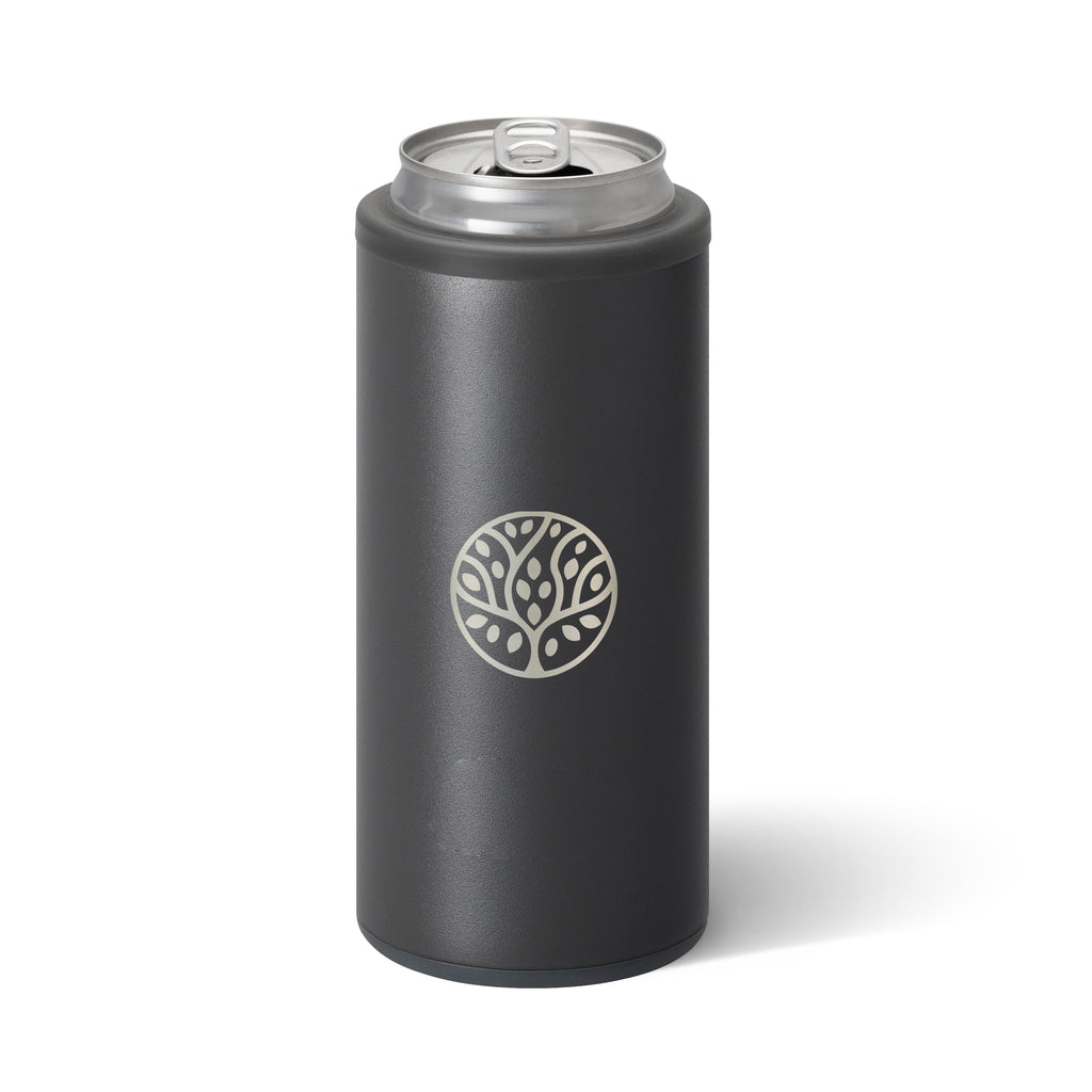 Swig Life Skinny Can Cooler, 12 oz - Gray - Laser
