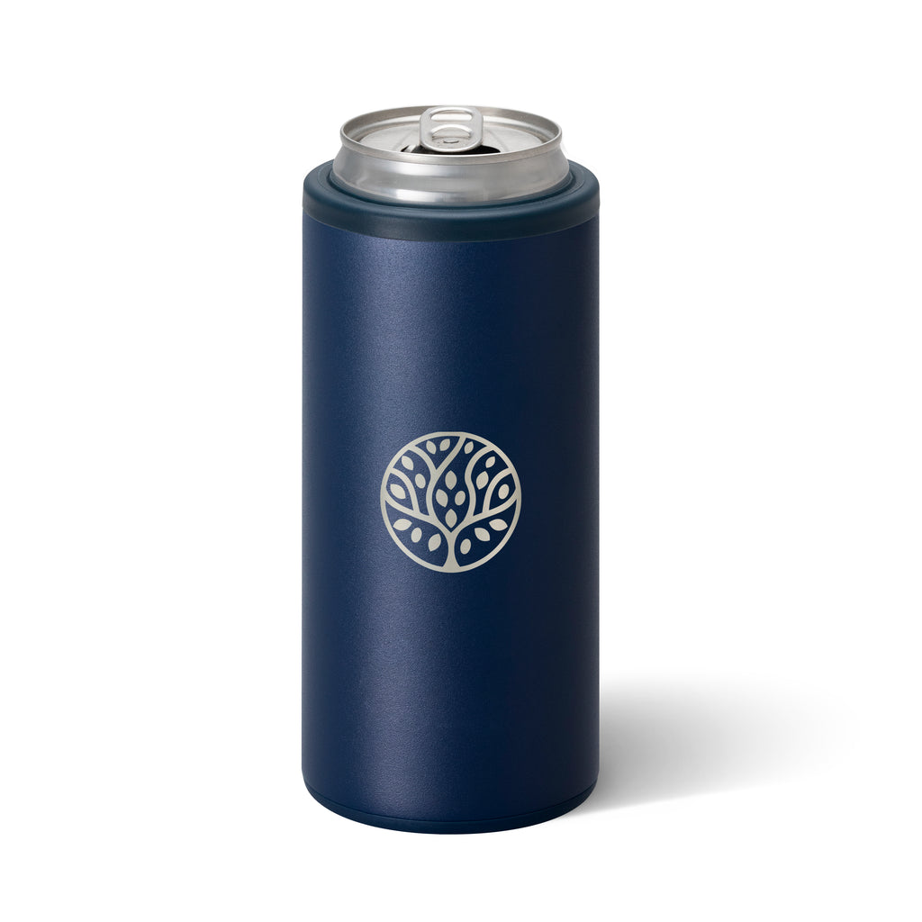 Swig Life Skinny Can Cooler, 12 oz - Navy - Laser