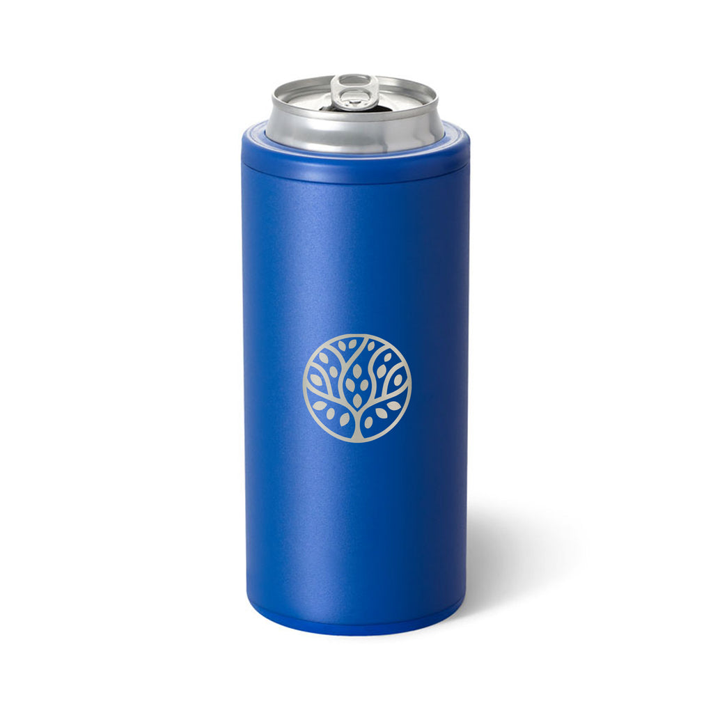 Swig Life Skinny Can Cooler, 12 oz - Royal Blue - Laser Engraving