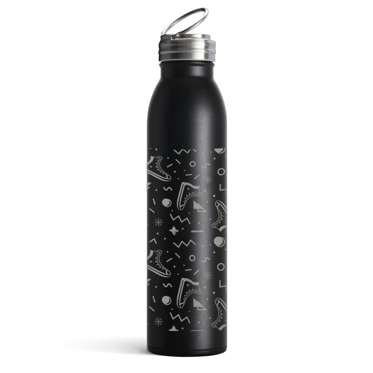Swig Life Stainless Steel Bottle, 20 oz - Black - Laser Engraving