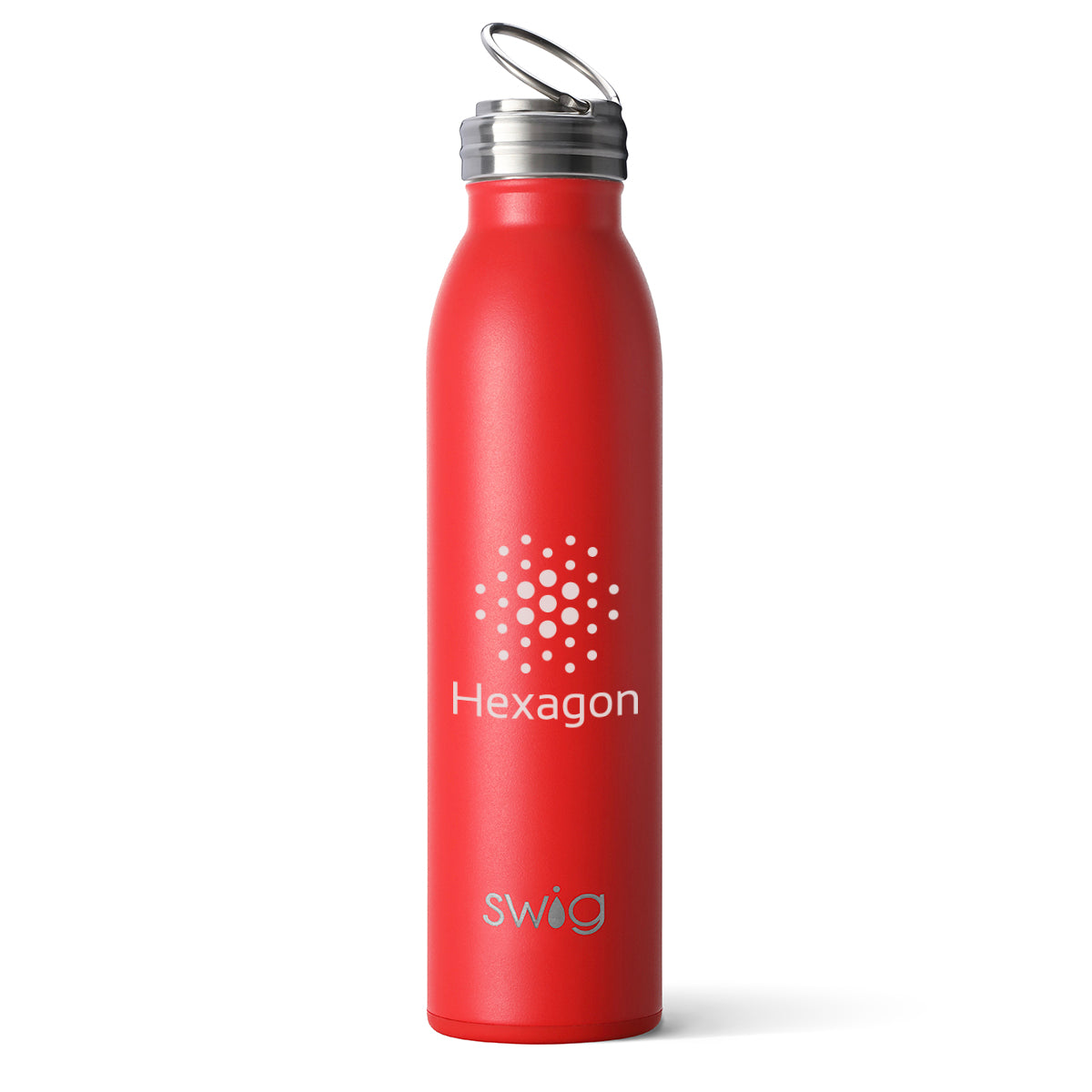 Swig Life Stainless Steel Bottle, 20 oz - Red - Silk Screen