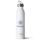Swig Life Stainless Steel Bottle, 20 oz - White - Silk Screen